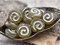 *10* 10mm Silver Washed Matte Black Diamond Flat Jelly Roll Beads